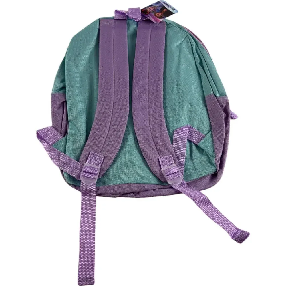 Disney Frozen Elsa Anna Backpack Kids School Bag Purple Teal 16 inch New